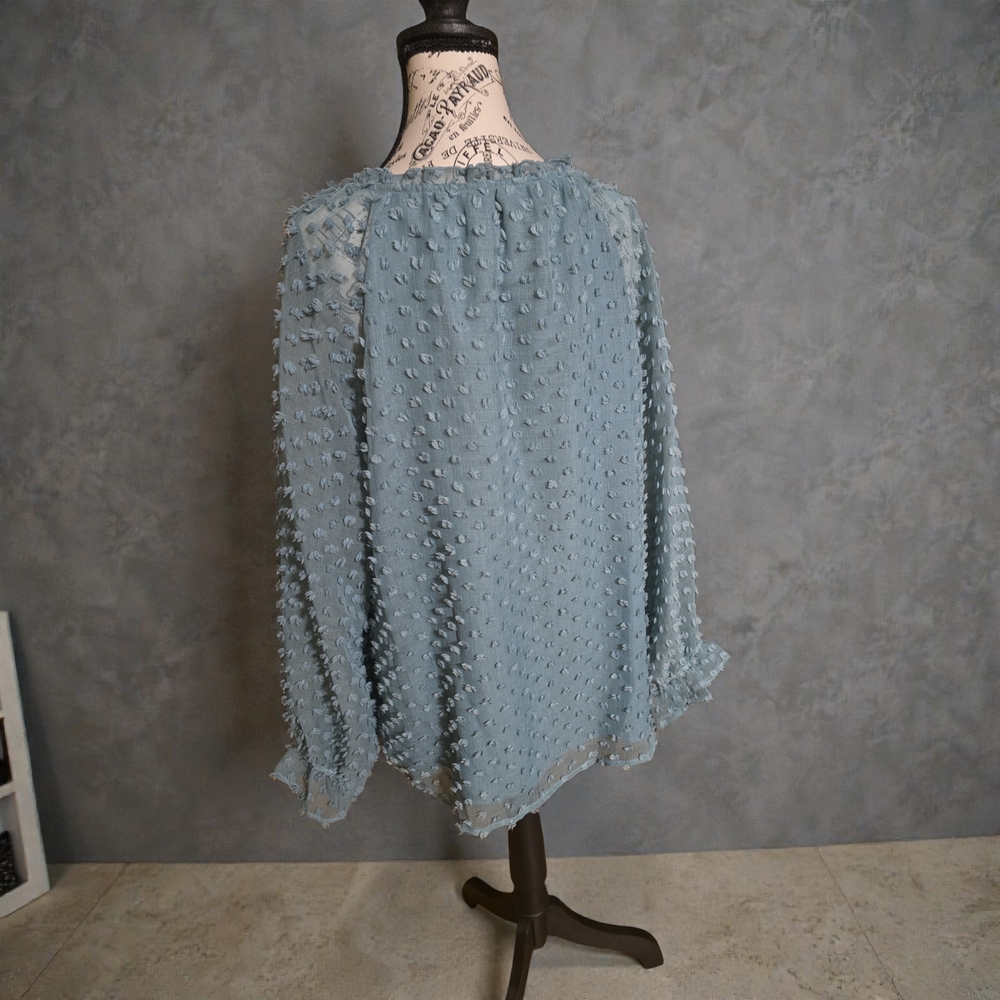 Cupio Textured‎ Teal Blouse - Picture 3 of 8